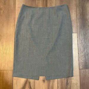 The Limited Gray Pencil Skirt with Back Slit